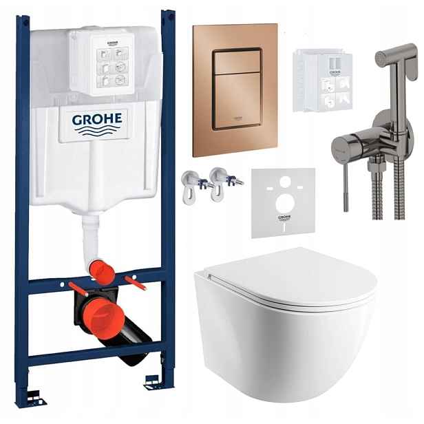 Wc Set Stelaz Grohe Wc Mísa Omnires Tlačítko baterie grafit