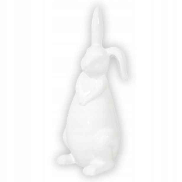 Figurka zajíček, bílá ušlechtilá keramika 39 Cm