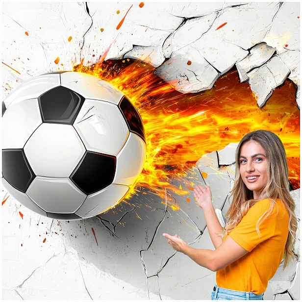 Fototapeta 3D pro mládež Fotbal 490x260 DMPN07F