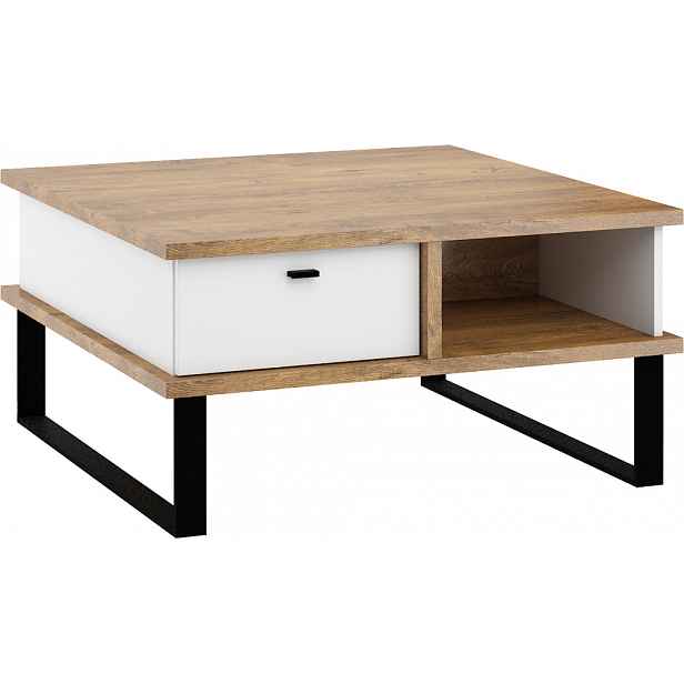 Konferenční stolek ORSOLA 2SK, dub burgundský/bílá