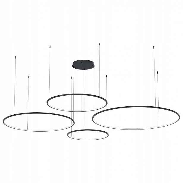 MiLAGRO Závěsná lampa Saturno Černá 120W Led lustrové osvětlení