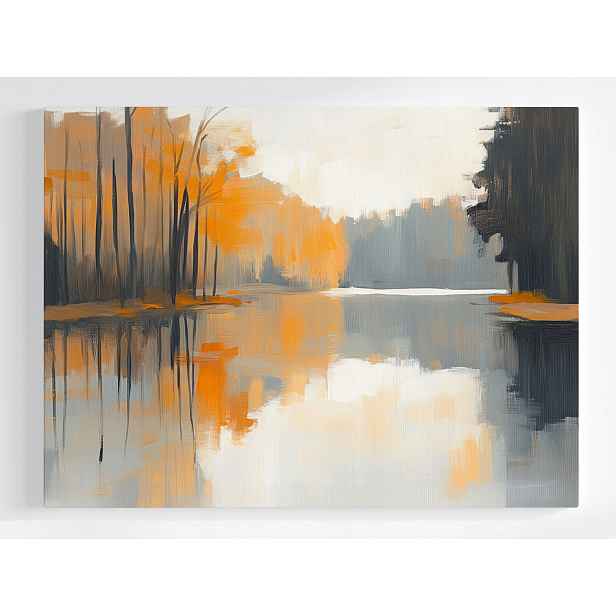 Plakát Krajina Venkov Krajina Stromy Podzim Voda 100x75