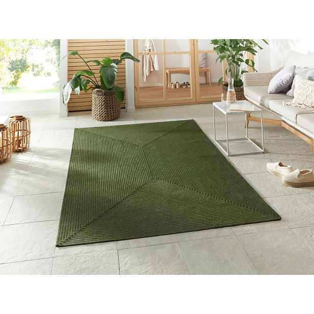 Kusový koberec Braided 105554 Green – na ven i na doma, 200x290, zelená, chodba / předsíň, Hanse Home