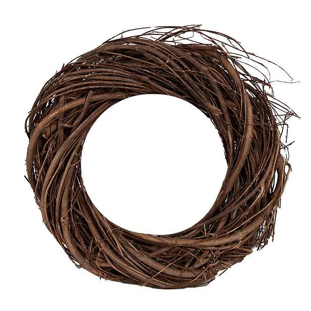 Přírodní hnědý proutěný věnec Woodly XXS - Ø 20*4 cm Clayre & Eef