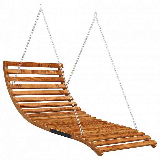 vidaXL Houpací postel ohýbané dřevo s teakovou úpravou 115x147x46 cm