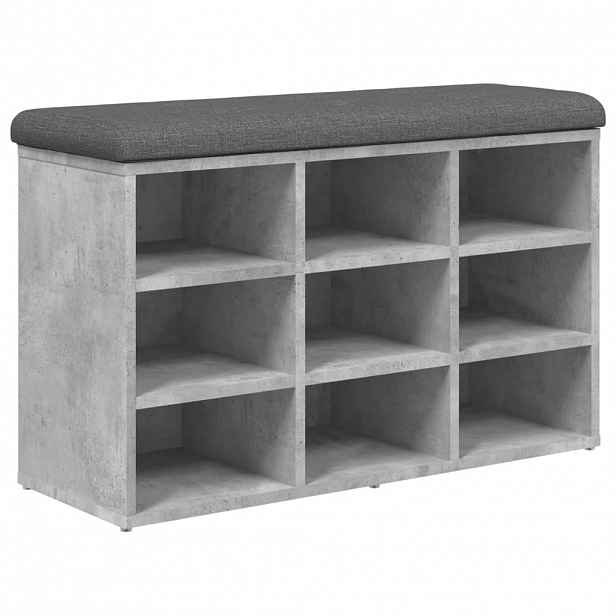 vidaXL Lavice s botníkem betonově šedá 82x32x50 cm kompozitní dřevo