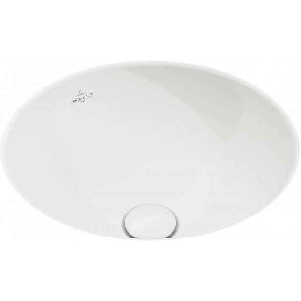 Villeroy & Boch Loop&Friends - Umyvadlo vestavné, průměr 38 cm, bez přepadu, CeramicPlus, alpská bílá 4A5201R1