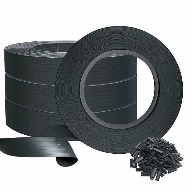 3 zatemňovací válečky Vounot z Pvc 300 m x 4,7 cm s 450 klipy, černá barva