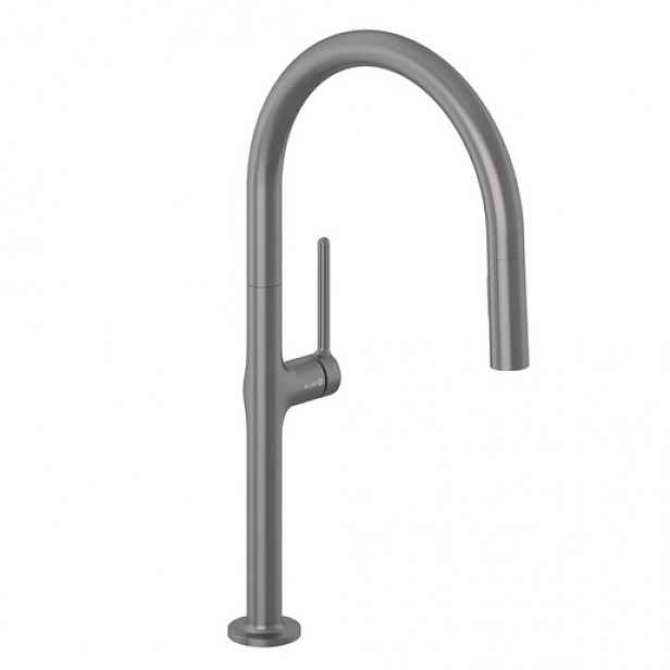 Kludi Reef dřezová baterie s vytahovací sprškou kartáčovaný gunmetal 50851N275
