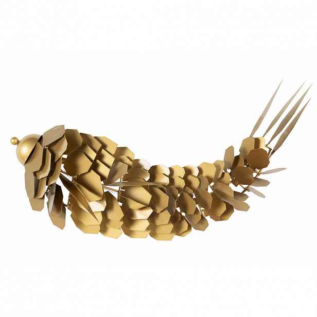 KUNSTLOFT KOVOVÁ NÁSTĚNNÁ DEKORACE ZLATÁ, 70/34 CM