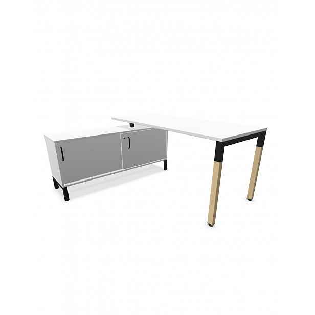 Psací stůl CS5040 4-L LWM 160 cm s sideboardem