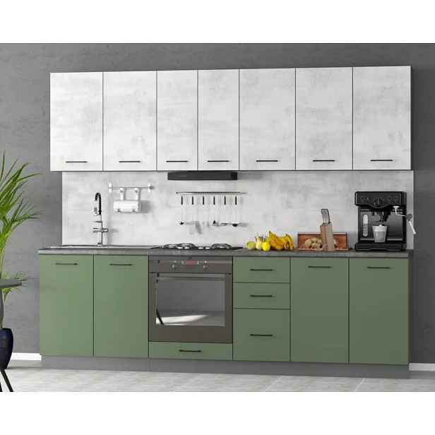 Casarredo Kuchyně ALIMENA 260 - zelená/beton