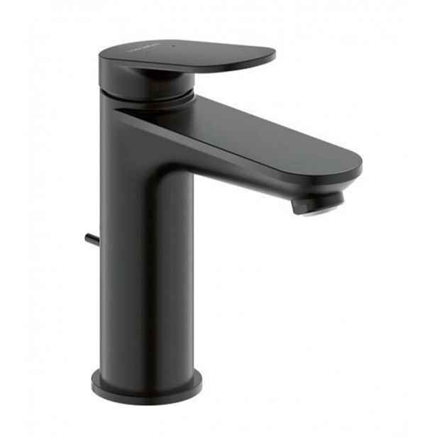 Duravit Wave - Umyvadlová baterie s výpustí, matná černá WA1020001046