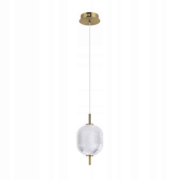 Italux Závěsná lampa Corado Led 8W 3000K zlatý akryl 134 cm