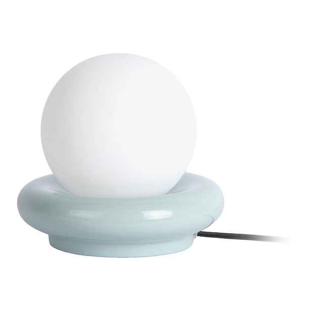 Světle modrá keramická stolní lampa (výška 19 cm) Catania Ring – Leitmotiv