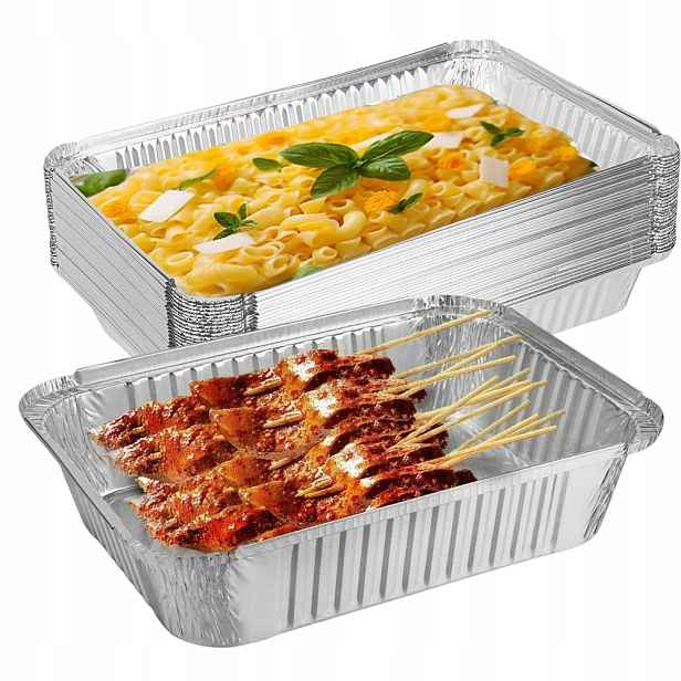 Pevné misky na grilování, odkapávací misky, hliníkové formy na grilování, 30x