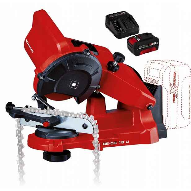 Einhell Akumulátorová Ostřička Řetězů Ge-cs 18 Li 4,0AH Set