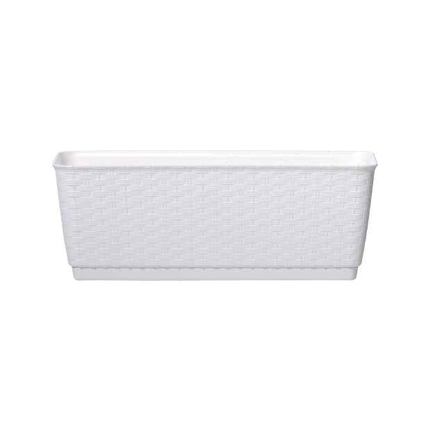 Prosperplast Truhlík s miskou RICHARD vyšší bílý, varianta 29,3 cm