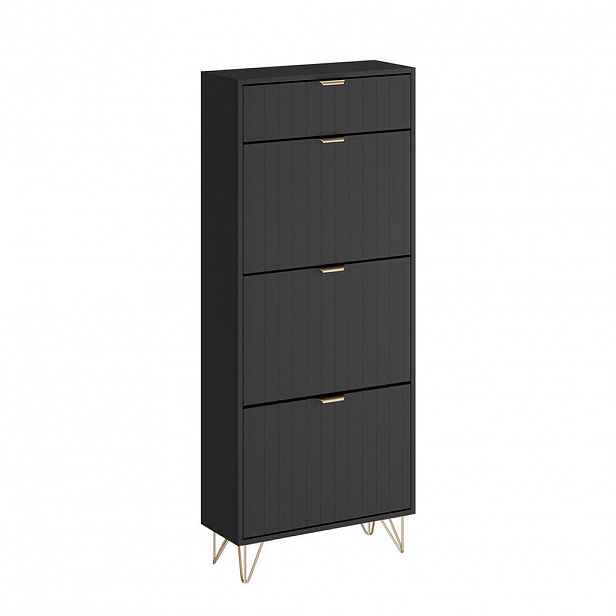 Vicco SKŘÍŇ NA BOTY Helge Černá 60 x 145 cm 3 přihrádky