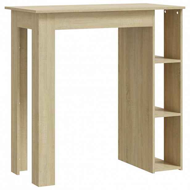 vidaXL Barový stůl s regálem dub sonoma 102 x 50 x 103,5 cm kompozit