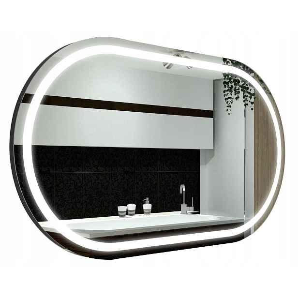 Zrcadlo Zaoblené Palermo s krytem 120 x 60 cm