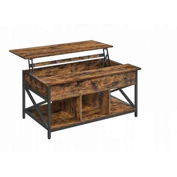 Zvedací stůl Songmics obdélníkový 100 x 60 x 62 cm, nastavitelný, otevírací