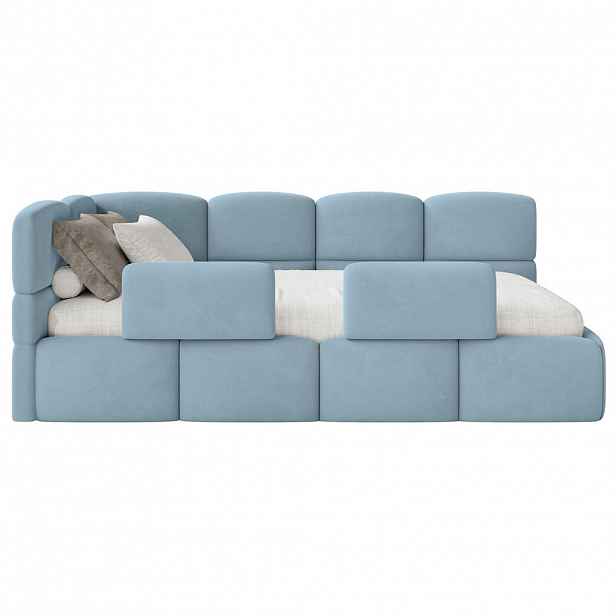 Selsey DĚTSKÁ POSTEL Cloudy světle modrá 120 cm, velur