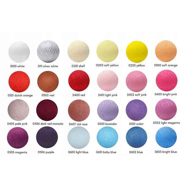 Sada Lampiček Cotton Balls – 20 kuliček Lampiček