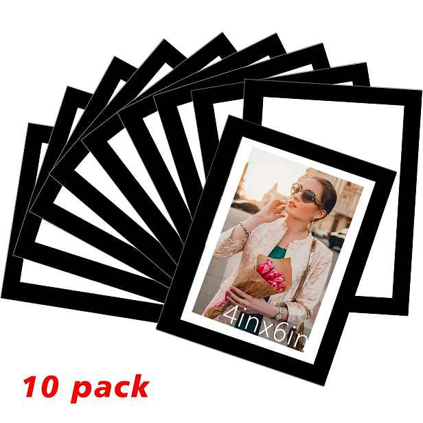 TEMU 10 ks Magnetický rámeček na fotografie, 4X6 palců Samolepicí držák na cedule, Horizontální Vertikální Duální použití, Opakovaně použitelný