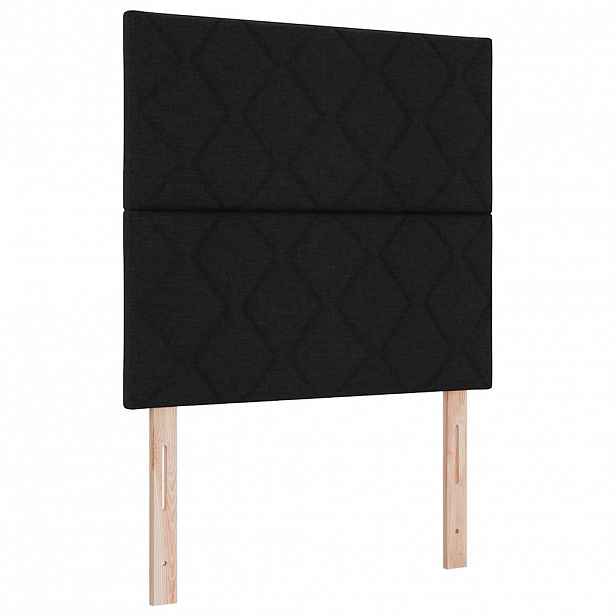 vidaXL Čelo postele Černý 90 cm textil
