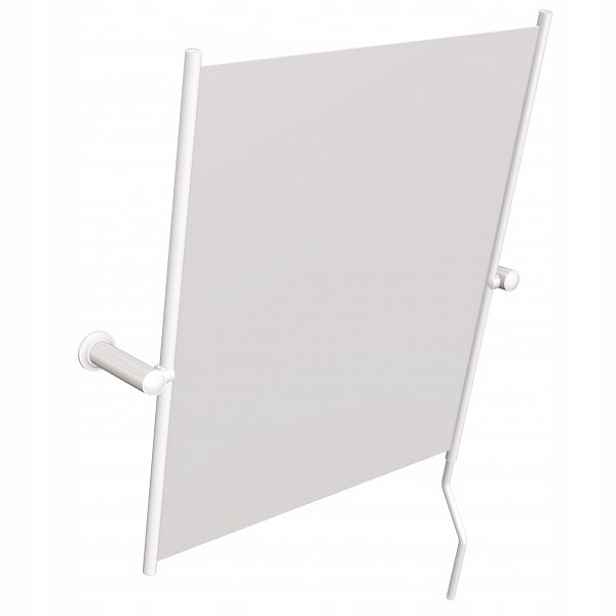 Zrcadlo sklopné s madlem pro invalidy Bílé 50 x 60 cm