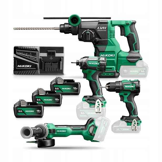 Sada Elektrického Nářadí DS18DE+WH18DC+G1813DA+DH18 18V 3*5.0AH