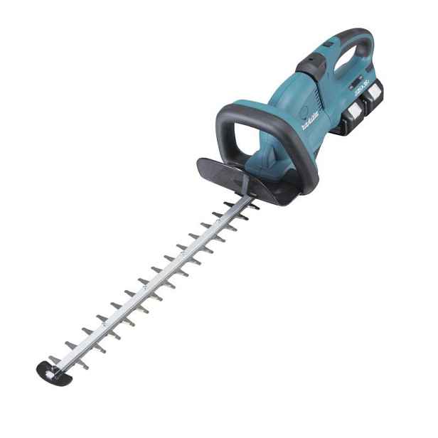 Akumulátorové nůžky na živý plot, 18V, 2x5,0Ah, 55 cm, Makita [DUH551PT2]