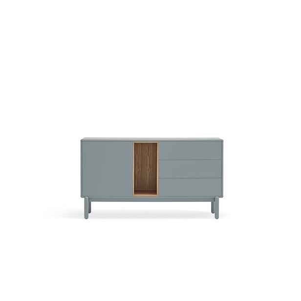 Modro-šedá nízká komoda 140x76 cm Corvo – Teulat