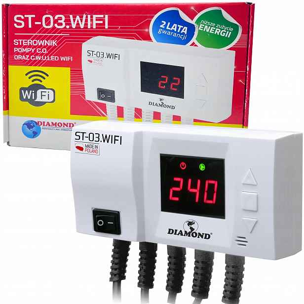 Ovladač Čerpadla C.o a C.w.u Regulátor Kotlové Pece Ovládání ST-03 Wifi