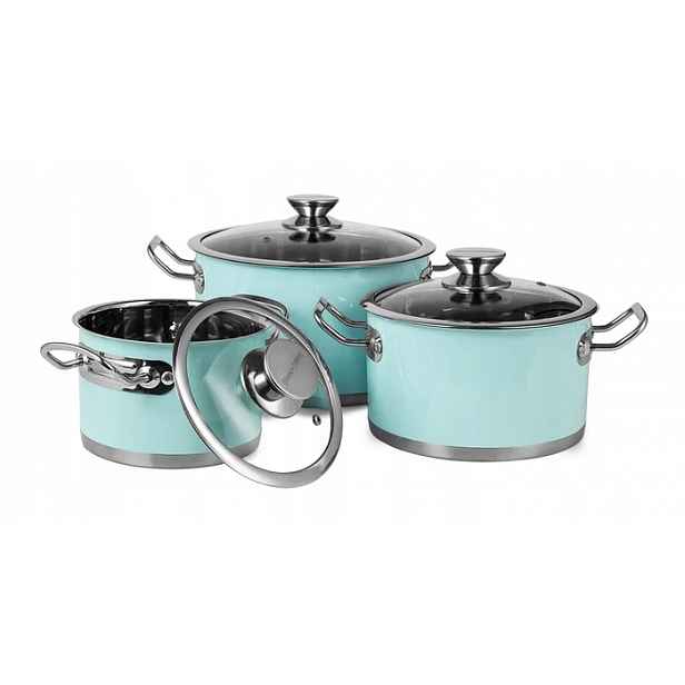 Sada Hrnců Retro Vintage Cuisine Ocel 6cz Indukce mátová