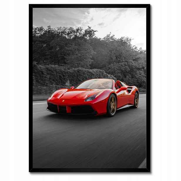 Plakáty v rámu 50x70 Červené Ferrari Fura