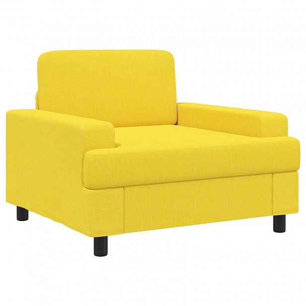 vidaXL křeslo Světlá žlutá Textil