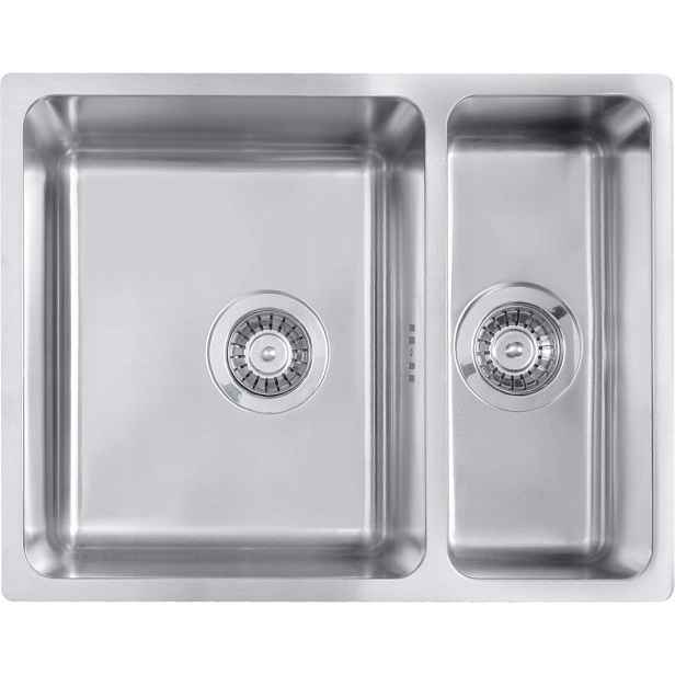 Egeria broušený satin Nerezový dřez, 1.5 bowl, podstavný (ZPE_050C) /po