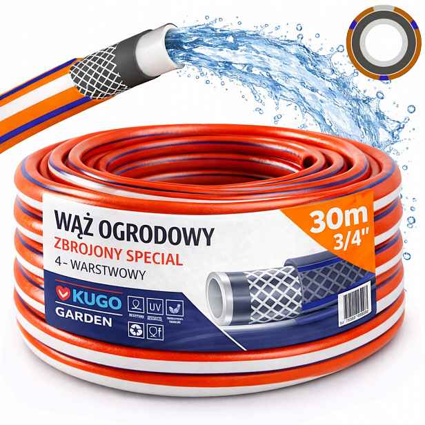 Hadice 3/4" 30 m 4 Vrstvá Special Zbrojovaná Polská Výroba