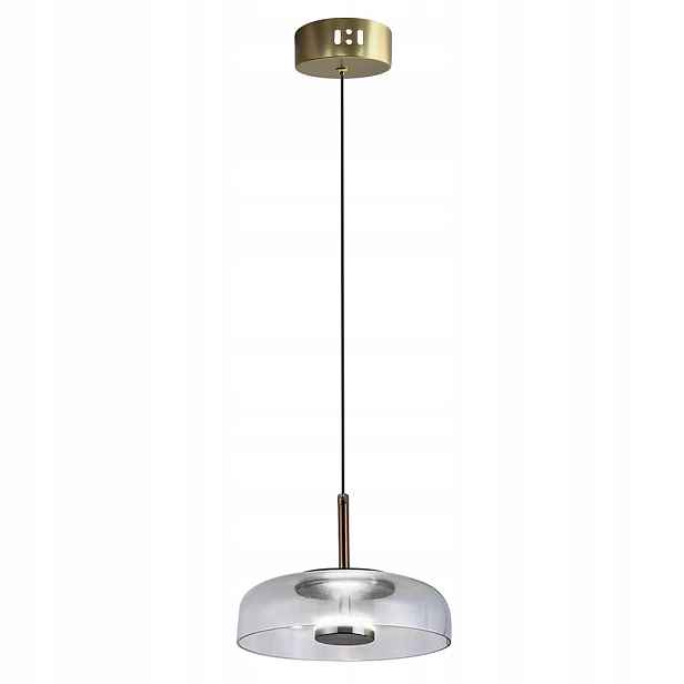 Skleněná závěsná lampa průhledno-zlatá Led 6W Vetro Milagro
