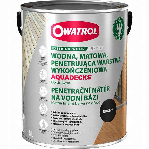 Aquadecks výrobník sody dřeva olej Ebony 5 l