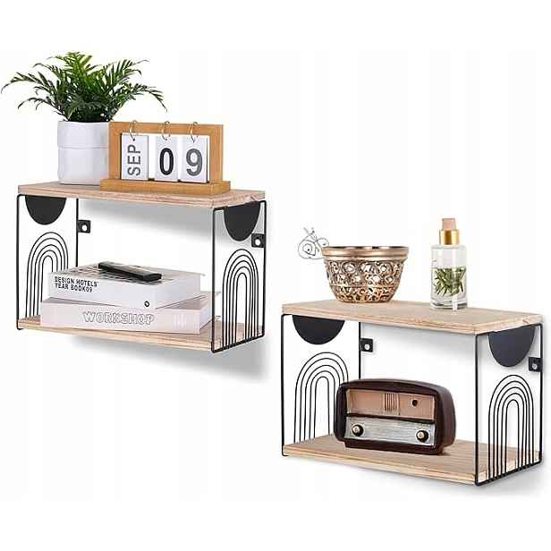 noční police Walasis, závěsná, namontovaná na stěnu, 18D x 39W x 26H cm