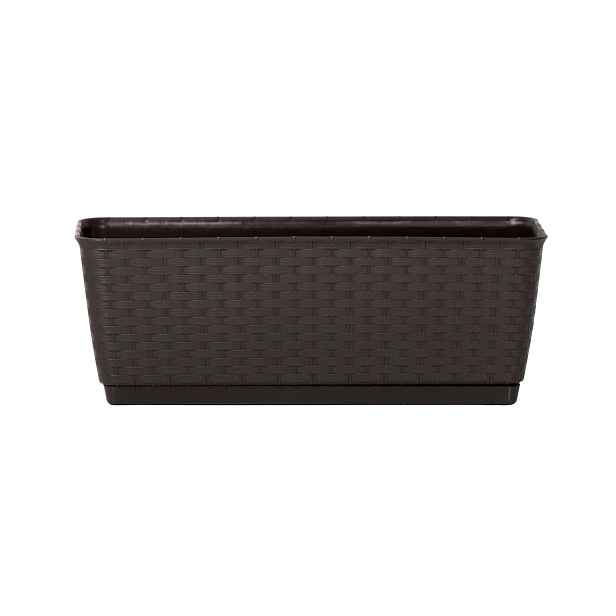 Prosperplast Truhlík s miskou RICHARD vyšší černý, varianta 59 cm