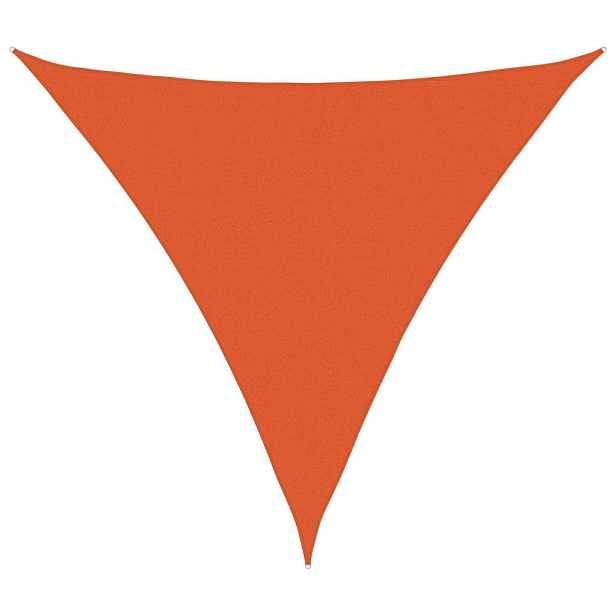 vidaXL Stínicí plachta 160 g/m² trojúhelník oranžová 5 x 5 x 5 m HDPE