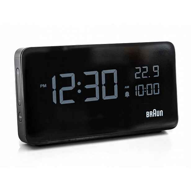 Budík Braun BC20B Alarm Podsvícení Černý Elektronický