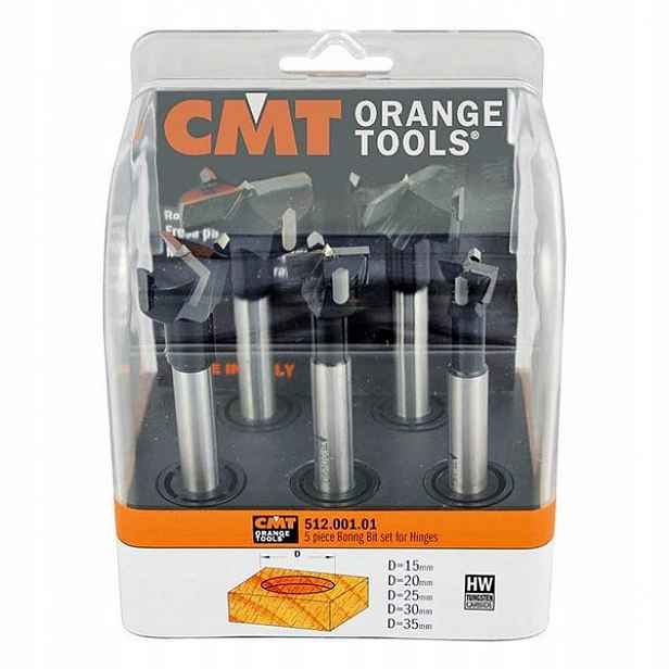 Cmt Sada plechových vrtáků 5 ks D15-35 mm premium Hm pravé