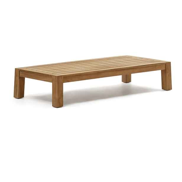 Konferenční stolek z teakového dřeva v přírodní barvě 76x153 cm Forcanera – Kave Home