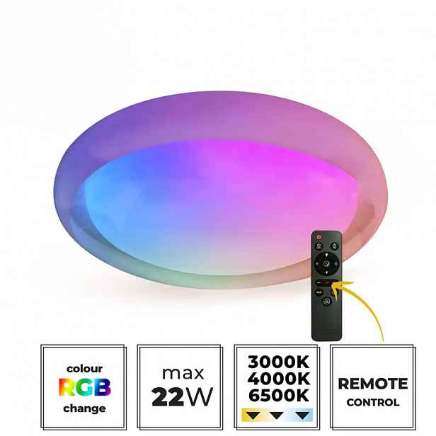Stropní svítidlo Rivet LED 22W 66945 CCT+RGB PL1