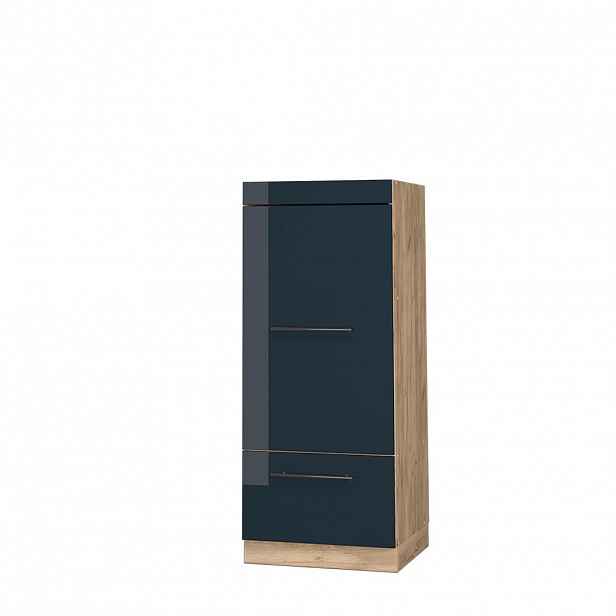 Vicco VYSOKÁ SKŘÍŇ Fame-Line, Tmavě modrá s vysokým leskem/Zlatý mocný dub, 60 cm